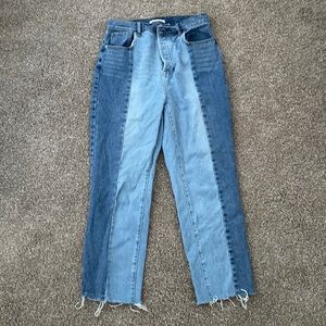 Pacsun two-tone high-rise straight jean
